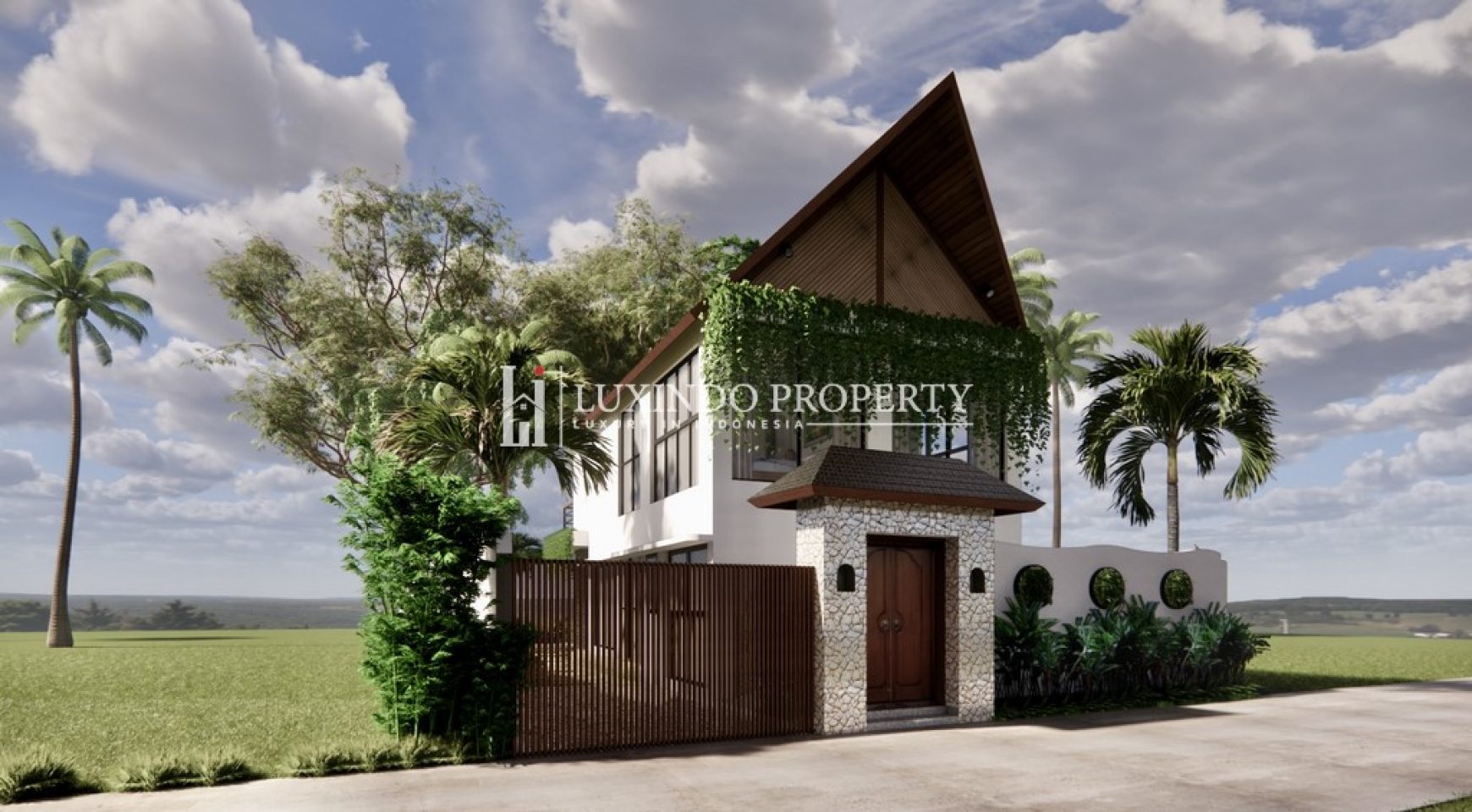 KEDIRI – BRAND NEW VILLA WITH GREENBELT VIEWS IN NORTH KEDUNGU (LHV763)